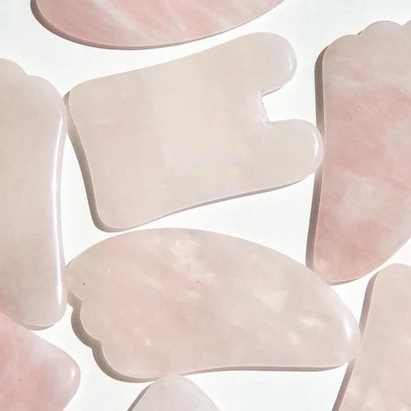 ROSE QUARTZ HEART - GUA SHA