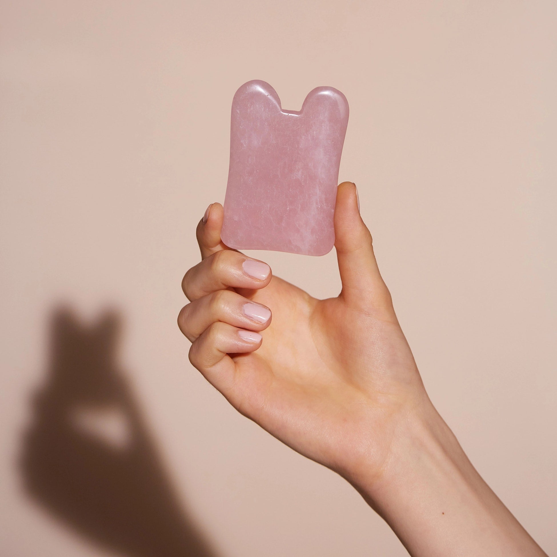 ROSE QUARTZ SQUARE - GUA SHA